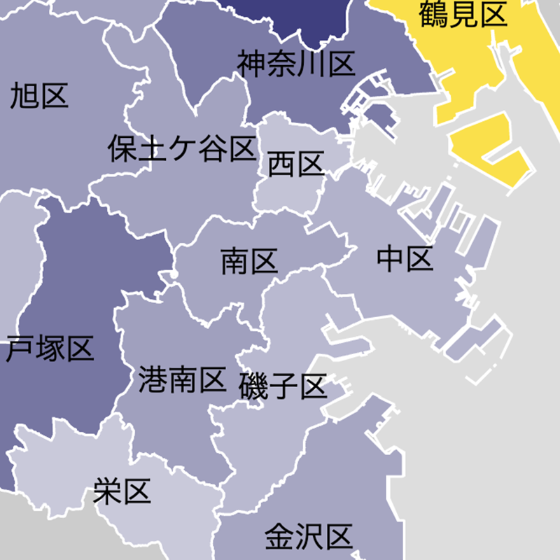 横浜市 人口の遷移